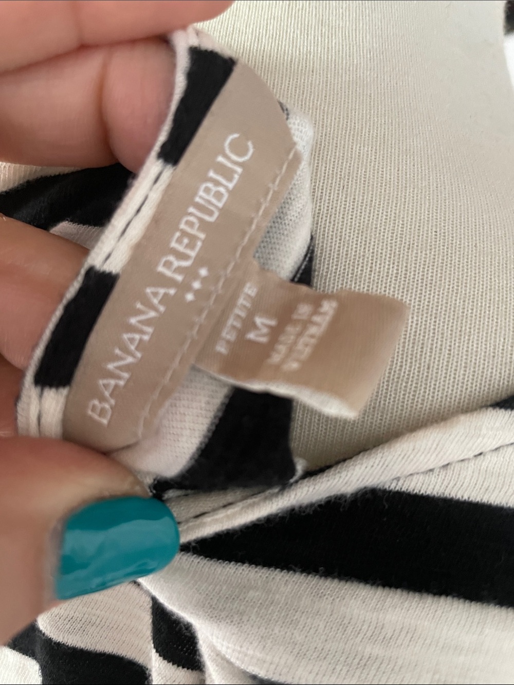 Banana Republic Black & White Striped Belted Women's Dress - Picture 2 of 4